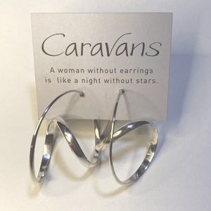 Super unique sterling silver twist earrings.